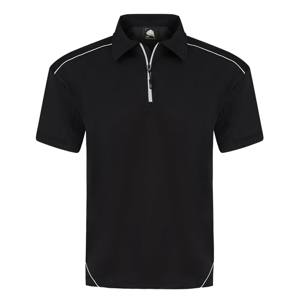 ORN Fireback Wicking Poloshirt - Black/Black