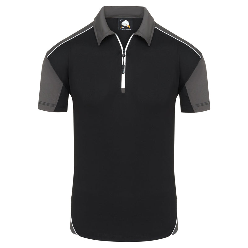ORN Fireback Wicking Poloshirt - Black/Grey