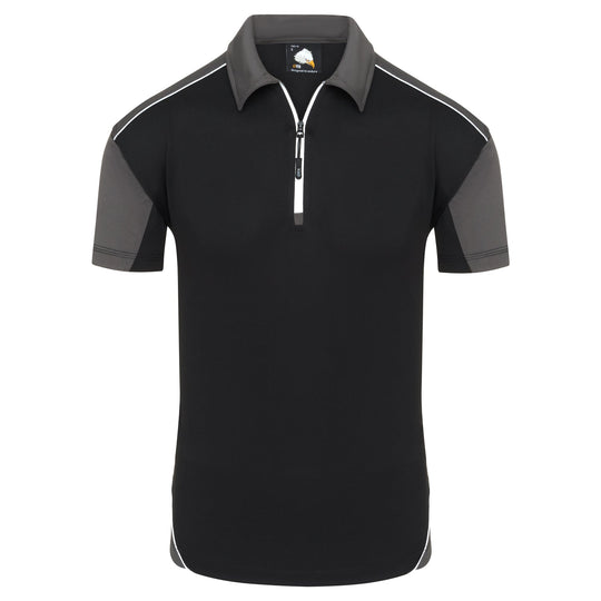 ORN Fireback Wicking Poloshirt - Black/Grey