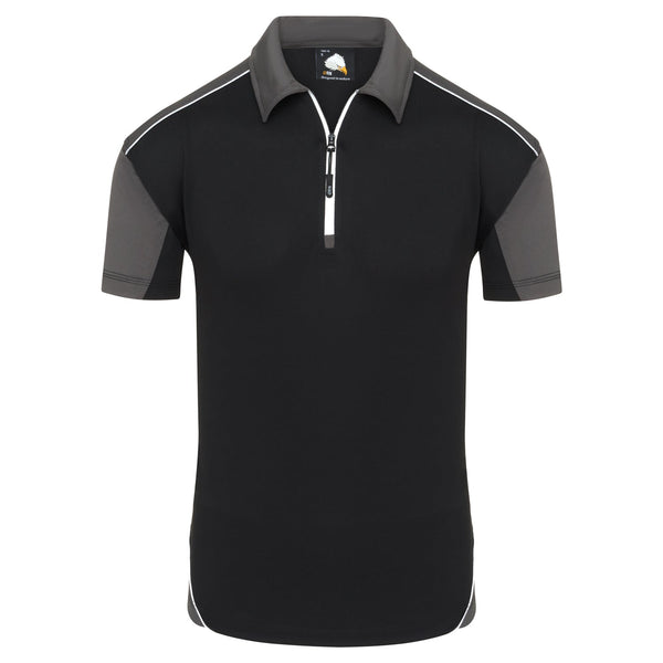 ORN Fireback Wicking Poloshirt - Black/Grey