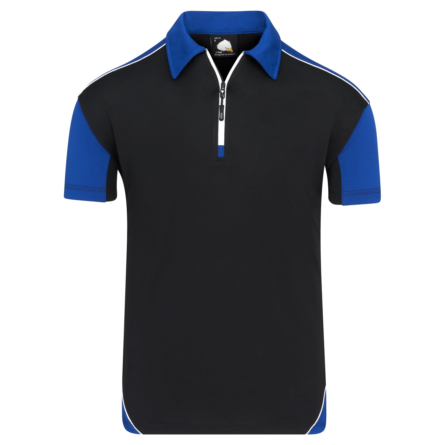 ORN Fireback Wicking Poloshirt - Black/Royal Blue