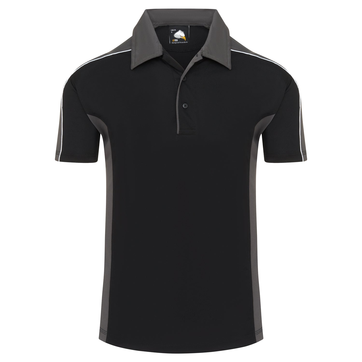 ORN Avocet Wicking Poloshirt - Black/Grey