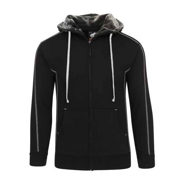 ORN Crane Fur-Lined Hoodie - Black
