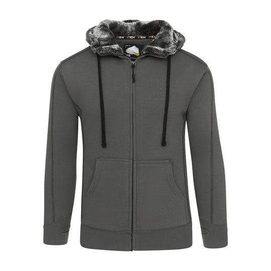 ORN Crane Fur-Lined Hoodie - Graphite