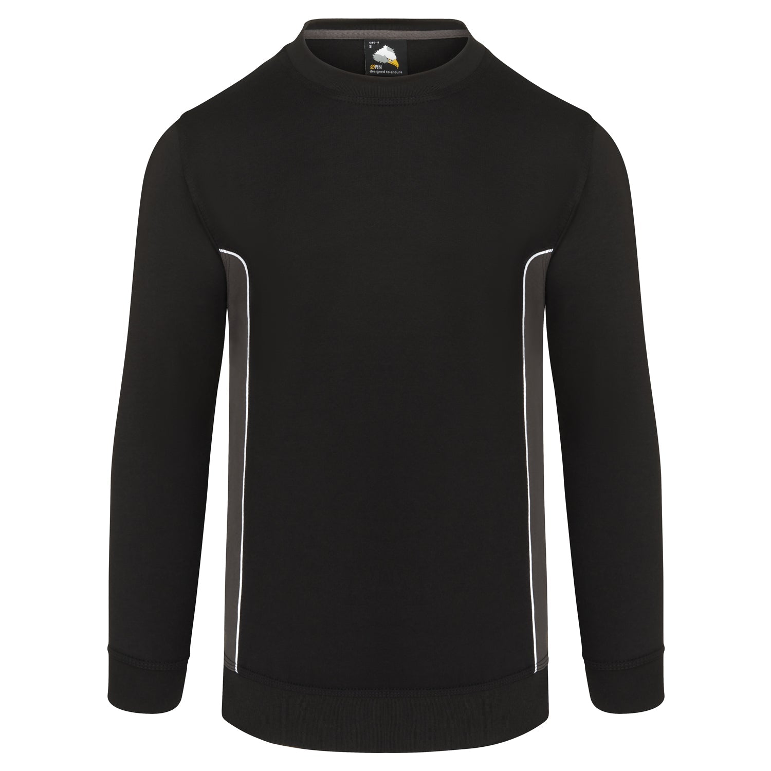 ORN Silverswift Two Tone Workwear Sweatshirt - Black/Grey