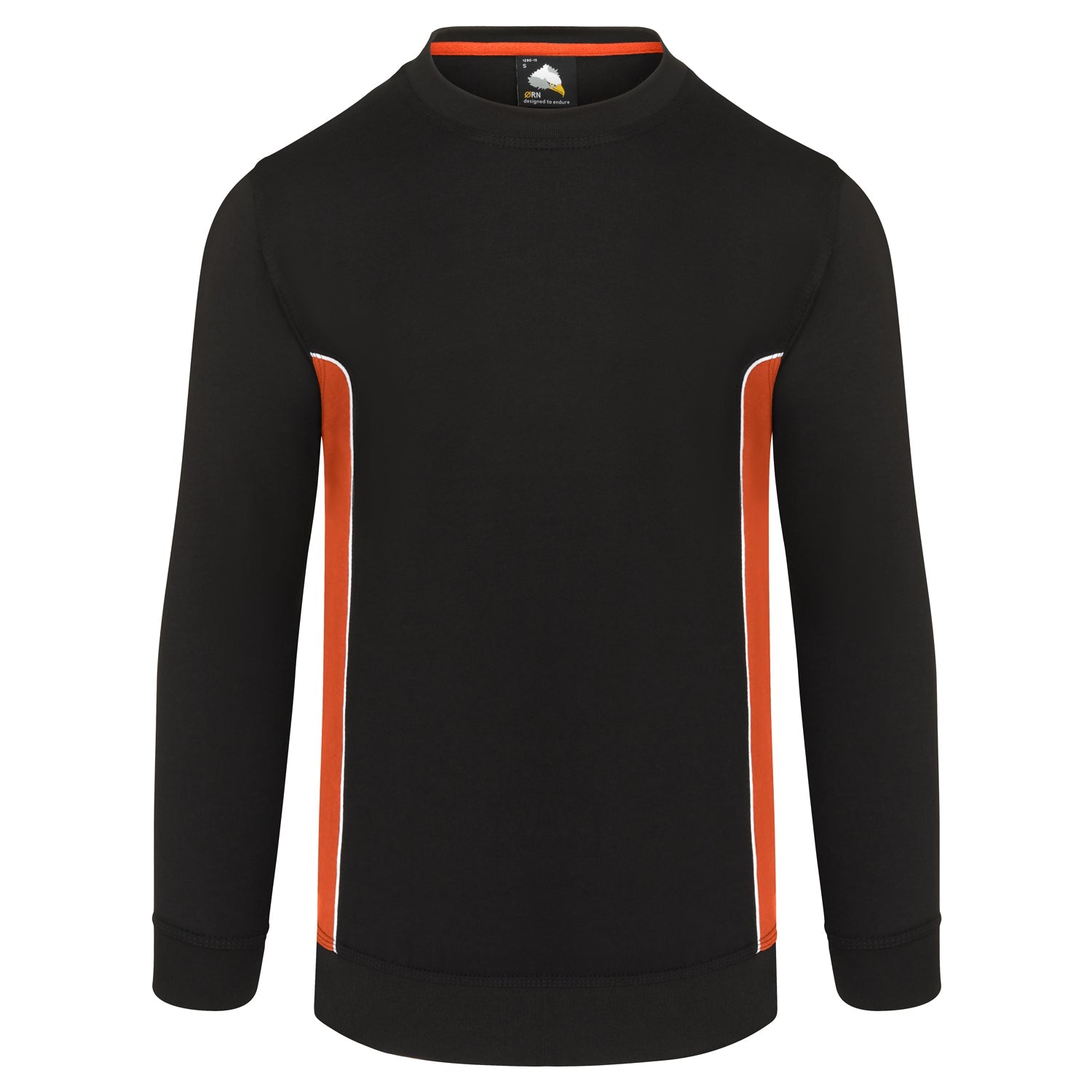ORN Silverswift Two Tone Workwear Sweatshirt - Black/Orange