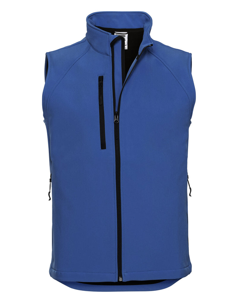 Russell Mens Softshell Gilet - Azure Blue