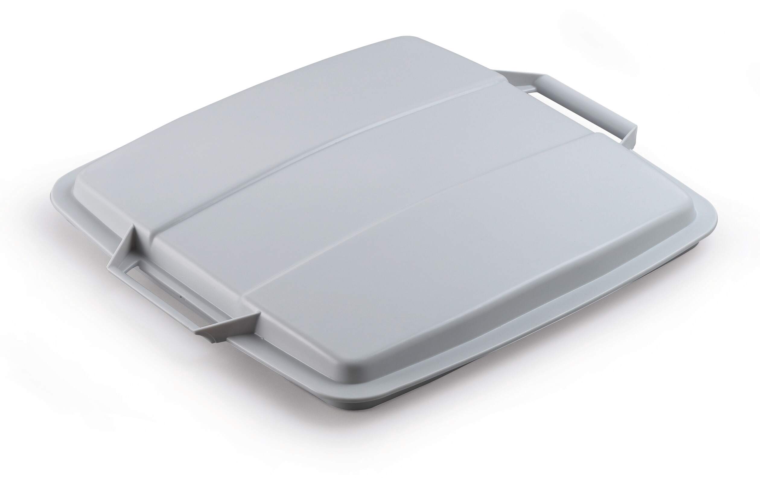 Durable DURABIN 90L Square Bin Lid | Strong and Food & Freezer Safe | Grey