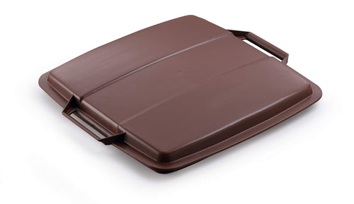 Durable DURABIN 90L Square Bin Lid  | Strong and Food & Freezer Safe | Brown
