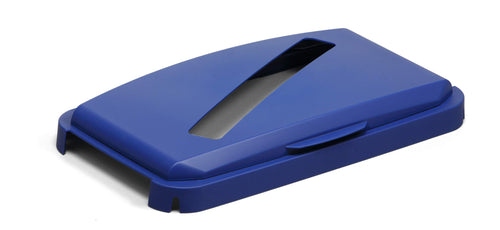 Durable DURABIN 60L Hinged Bin Lid with Slot Cut-Out For Easy Recycling | Blue