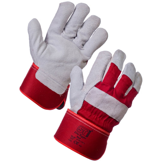Supertouch Elite Rigger Gloves in Grey and red colour
