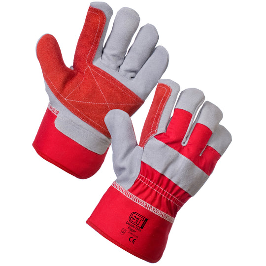 Red and grey Supertouch Double Palm Rigger
