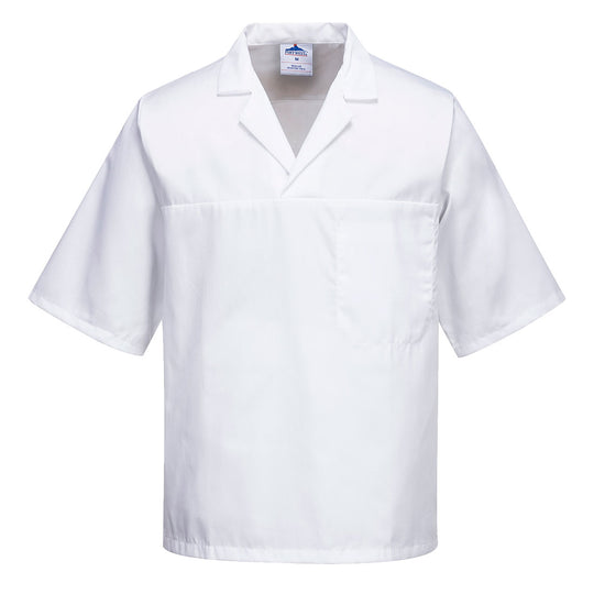Portwest pilot shirt in white with epaulet straps