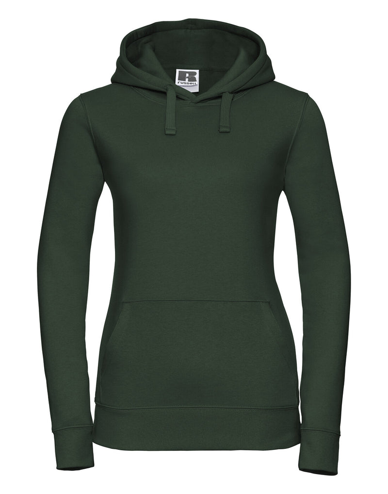Russell Ladies Authentic Hoodie Bottle Green