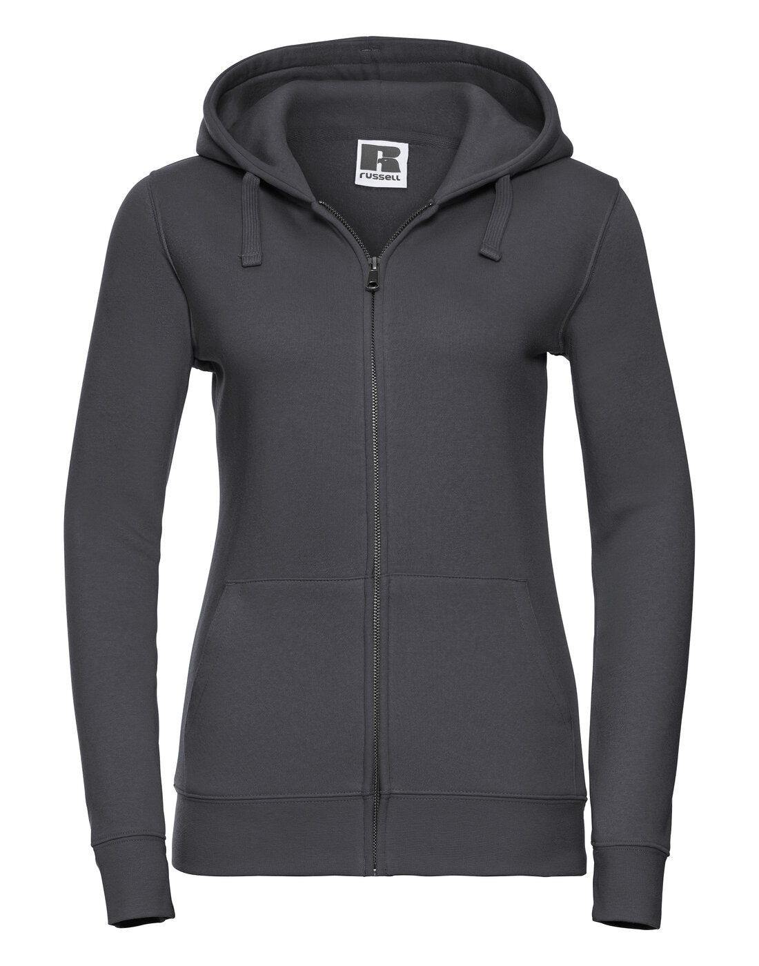 Russell Ladies Authentic Zipped Hood Convoy Grey