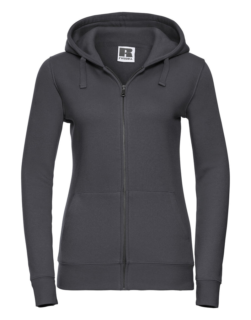 Russell Ladies Authentic Zipped Hood Convoy Grey