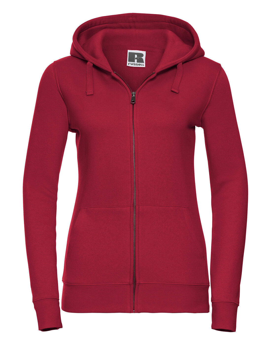 Russell Ladies Authentic Zipped Hood Classic Red