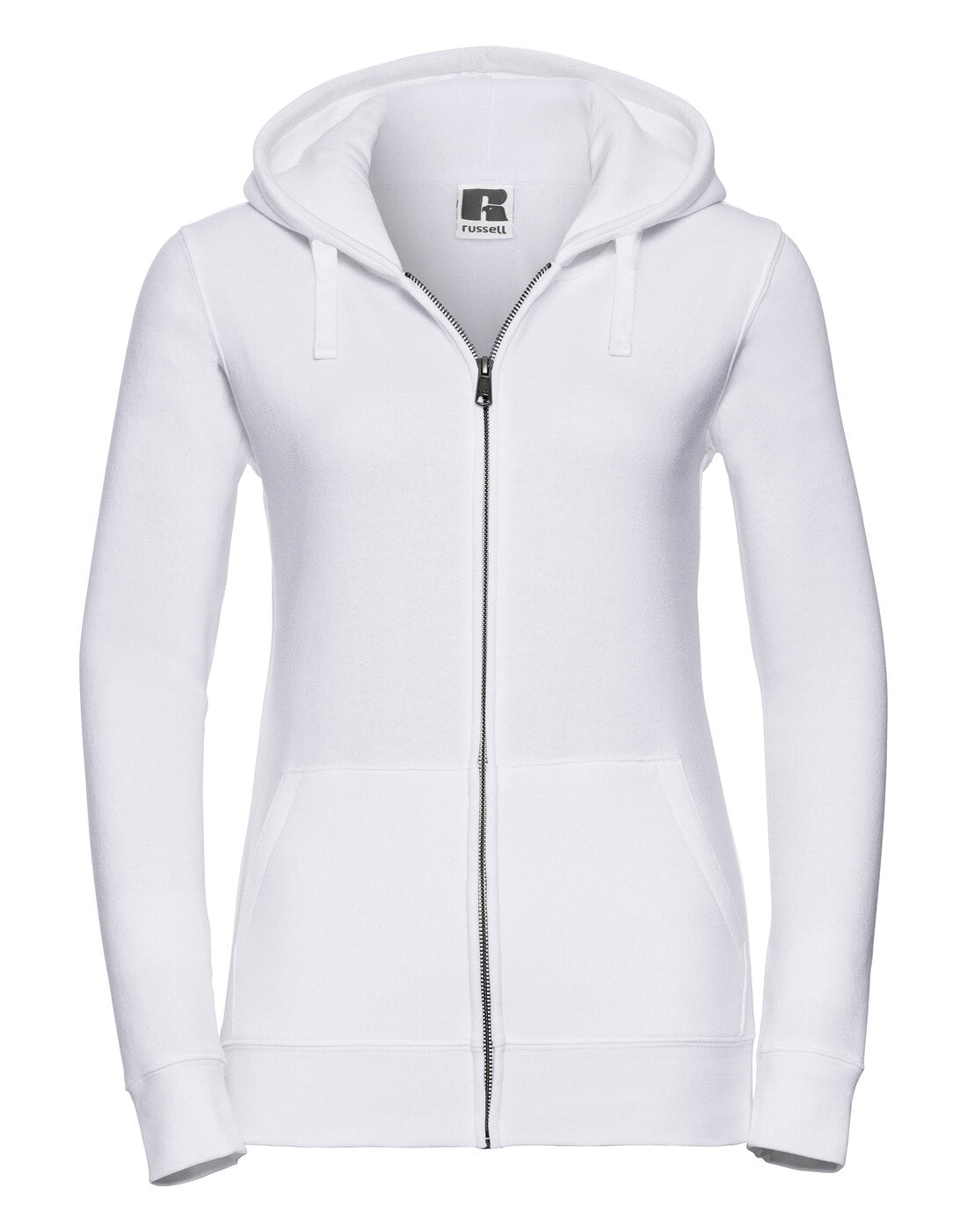 Russell Ladies Authentic Zipped Hood White