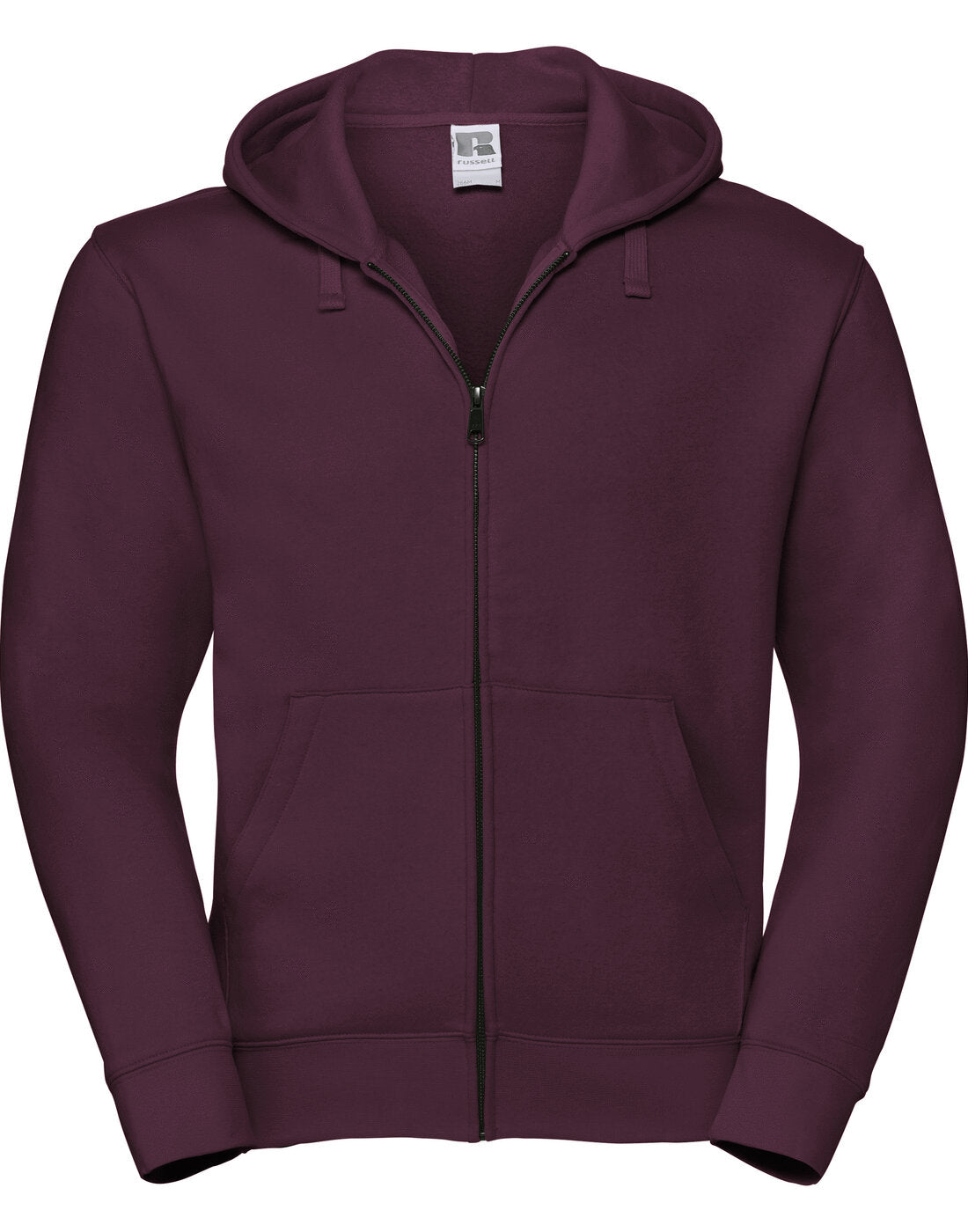 Russell Authentic Zipped Hood Burgundy