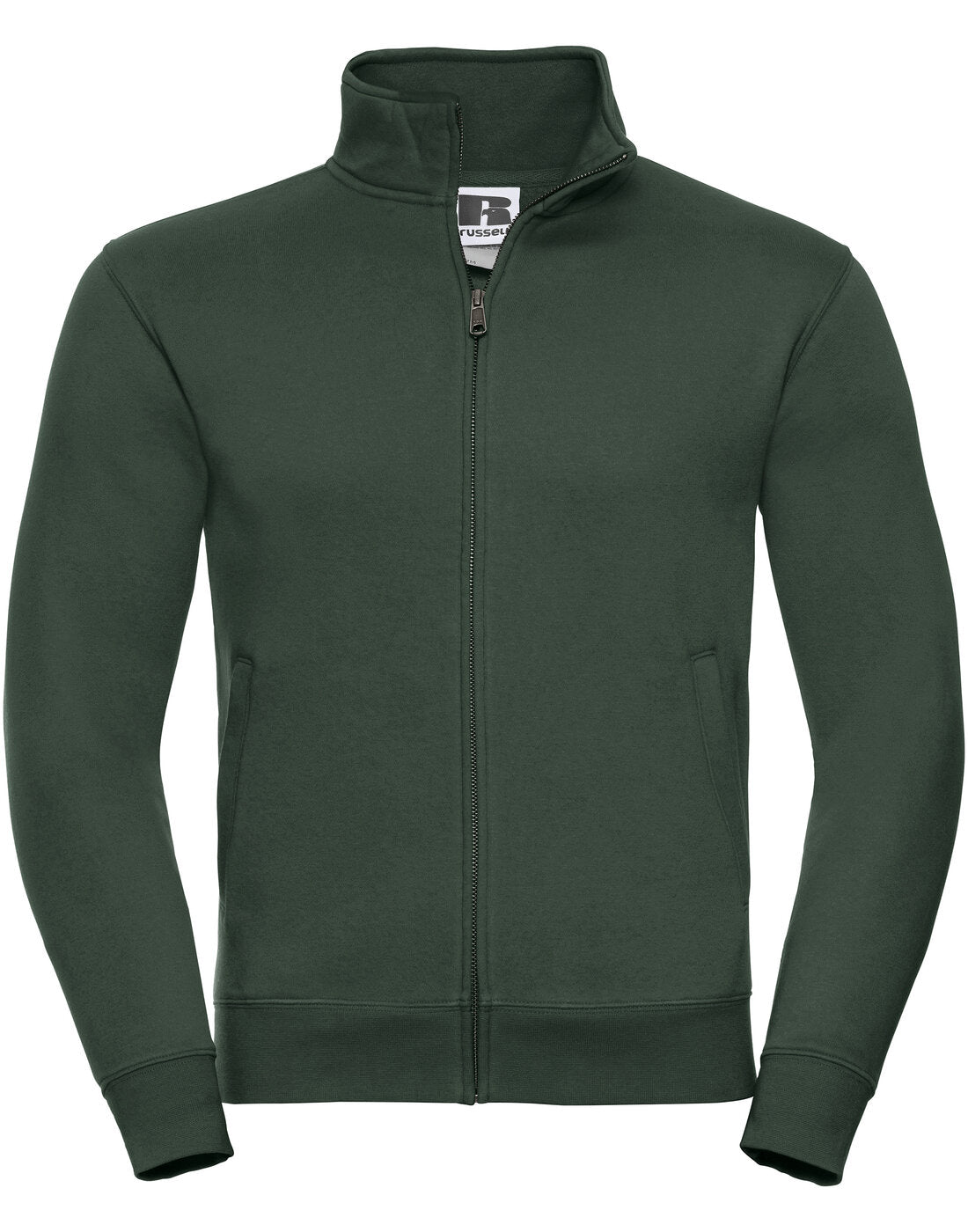 Russell Mens Authentic Sweat Jacket Bottle Green