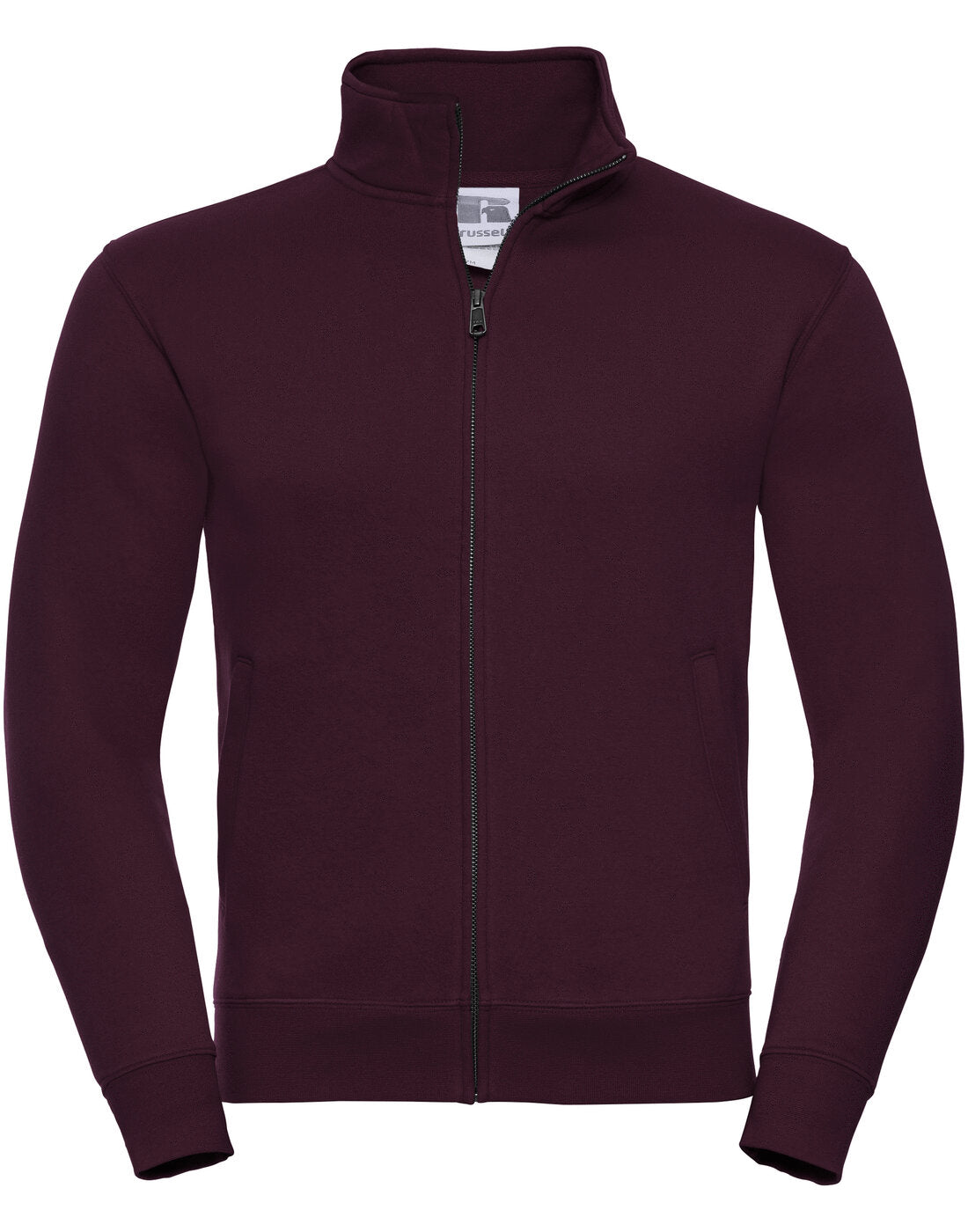 Russell Mens Authentic Sweat Jacket Burgundy