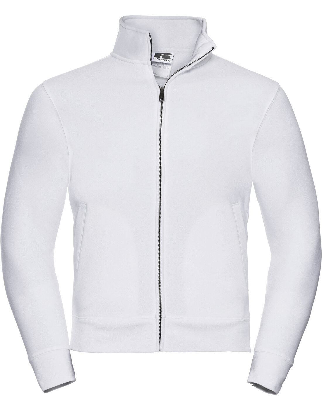 Russell Mens Authentic Sweat Jacket White
