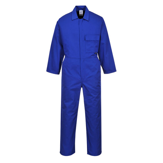 Portwest polycotton work shirt in red with button‑front closure