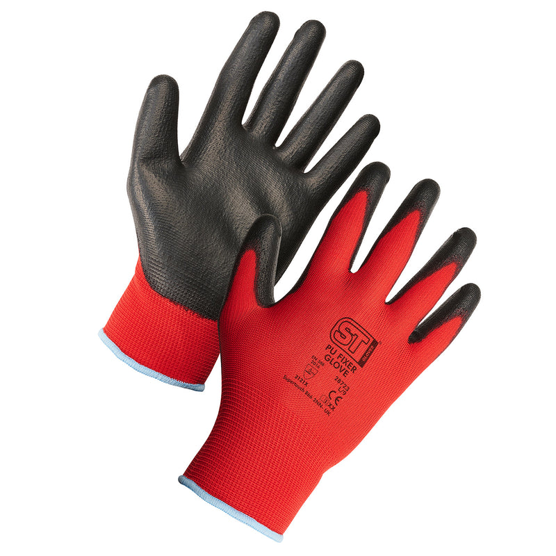 Supertouch PU Fixer gloves with a polyurethane-coated palm.