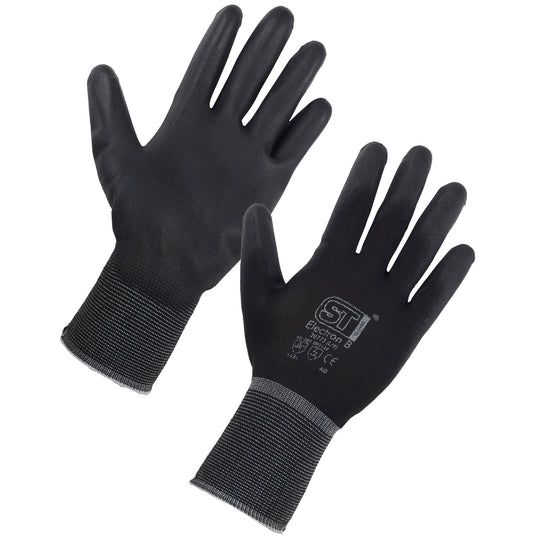 black Supertouch PU Fixer Gloves
