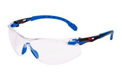 3M Solus 1000 Safety Glasses with clear, anti-scratch, and anti-fog coated lenses.