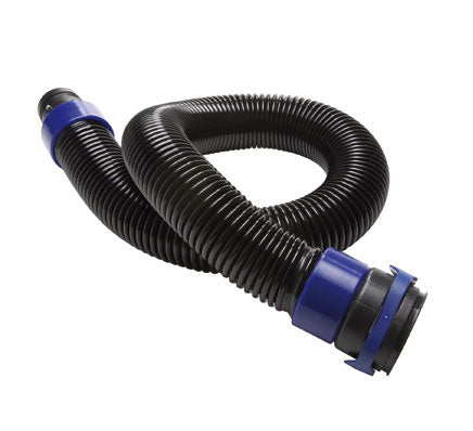 Black 3M Versaflo BT-30 Length-Adjusting Breathing Tube for powered air systems.
