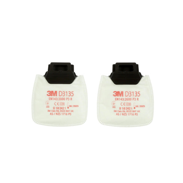 3M D3135 Secure Click P3 R Particulate Filter with a bayonet-style connection.
