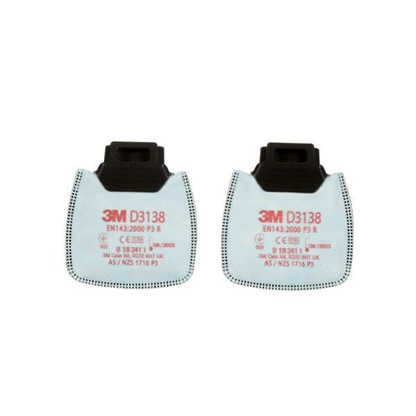 3M D3138 Secure Click P3 R filter cartridge with added nuisance-level acid gas protection.