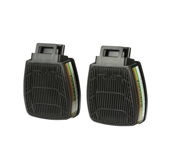 3M D8094 Secure Click ABEK1P3 R combined gas, vapour, and particulate filter cartridge.