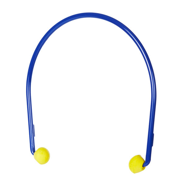 3M Earcaps banded earplugs with a flexible headband and replaceable orange foam caps.