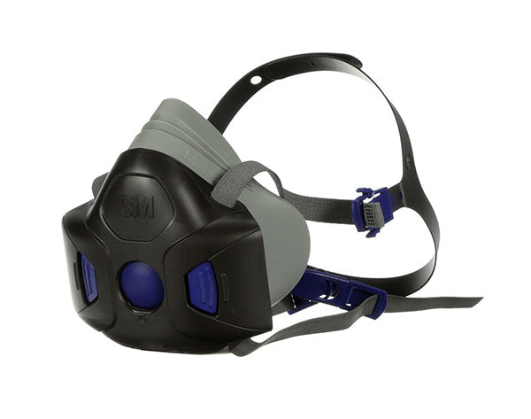 Medium 3M HF-802 Secure Click Half Mask Respirator, shown without filter cartridges.