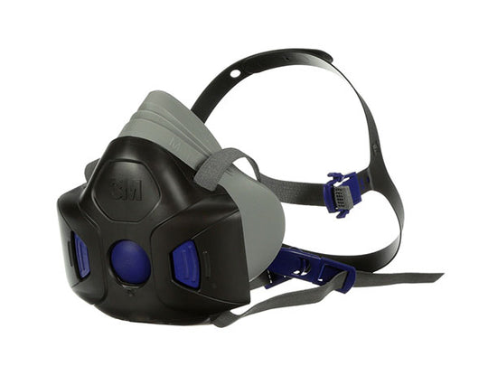 Medium 3M HF-802 Secure Click Half Mask Respirator, shown without filter cartridges.