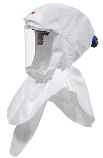 3M Versaflo S-657 reusable hood with inner shroud for powered air respirator systems.