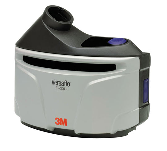 3M Versaflo TR-302E+ Powered Air Turbo unit, shown from the side with control buttons.