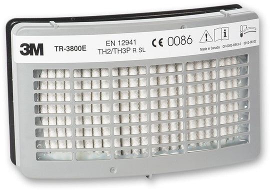 3M TR-3802E Versaflo P3 particulate filter with added nuisance-level organic vapour relief.