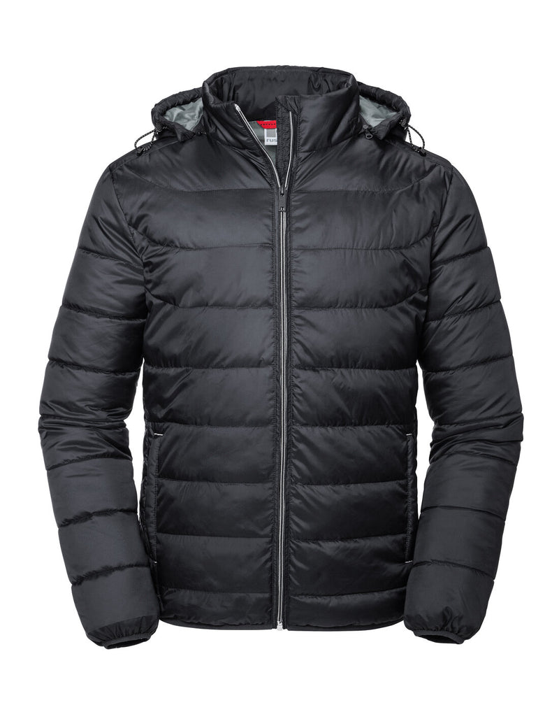 Russell Mens Hooded Nano Jacket Black