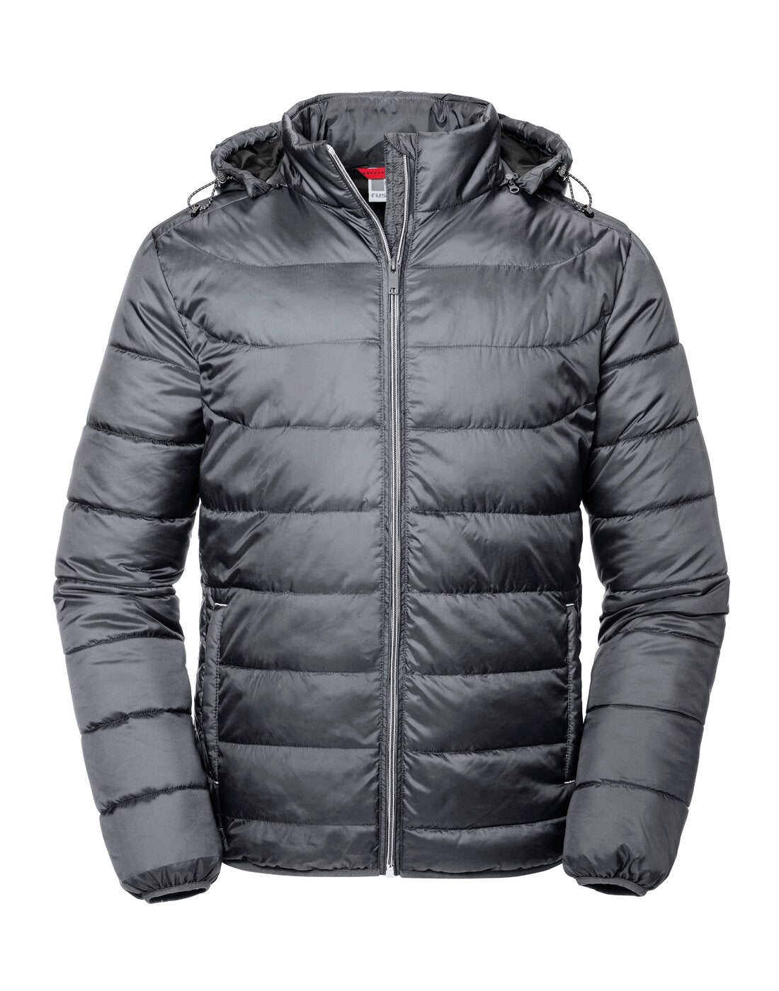 Russell Mens Hooded Nano Jacket Iron Grey