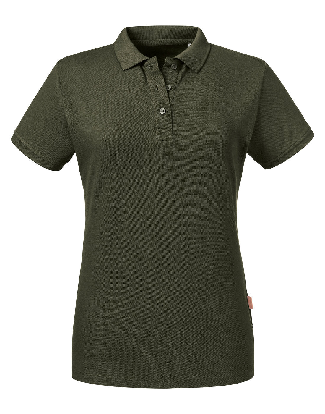 Russell Ladies Pure Organic Polo Dark Olive