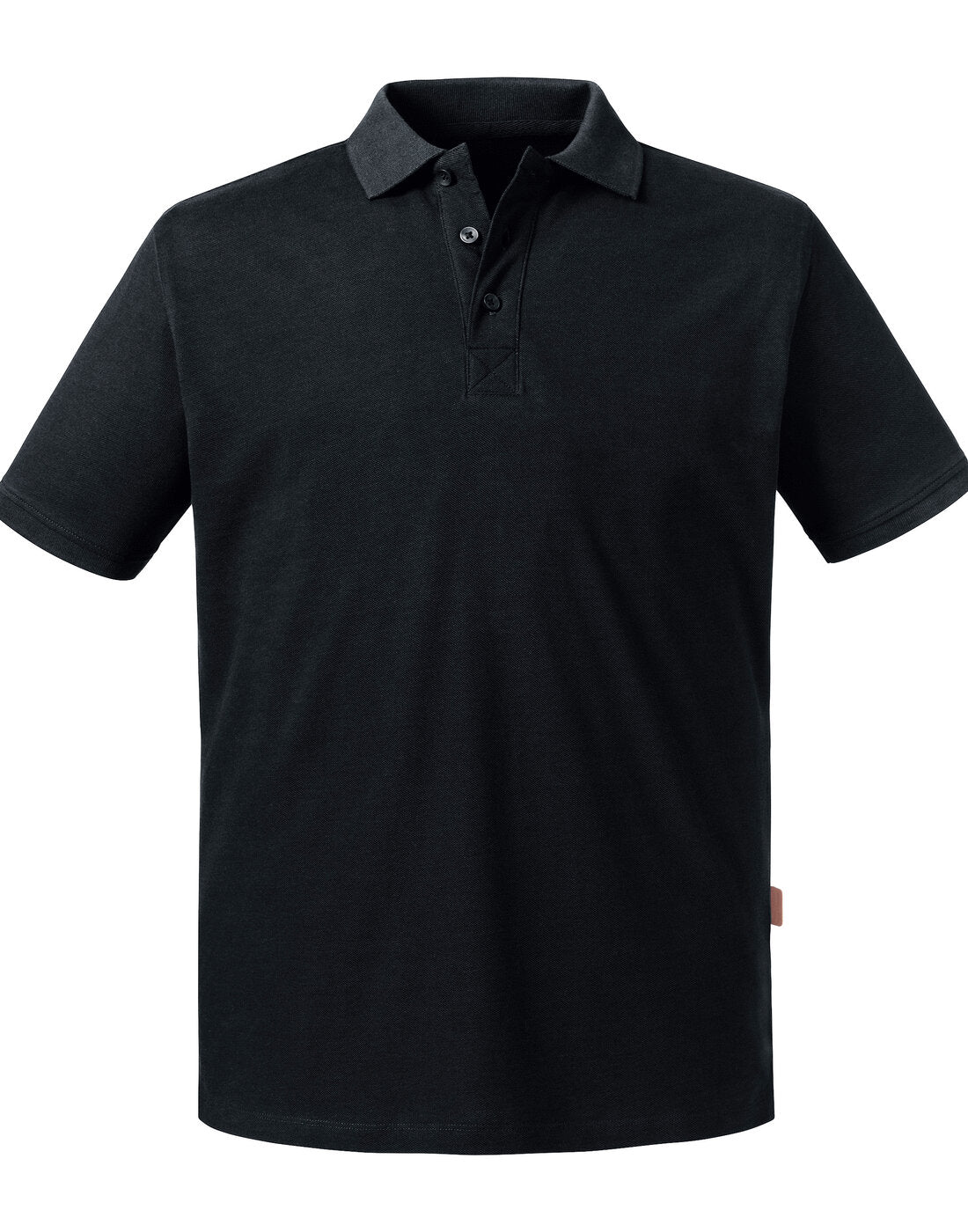 Russell Mens Pure Organic Polo Black