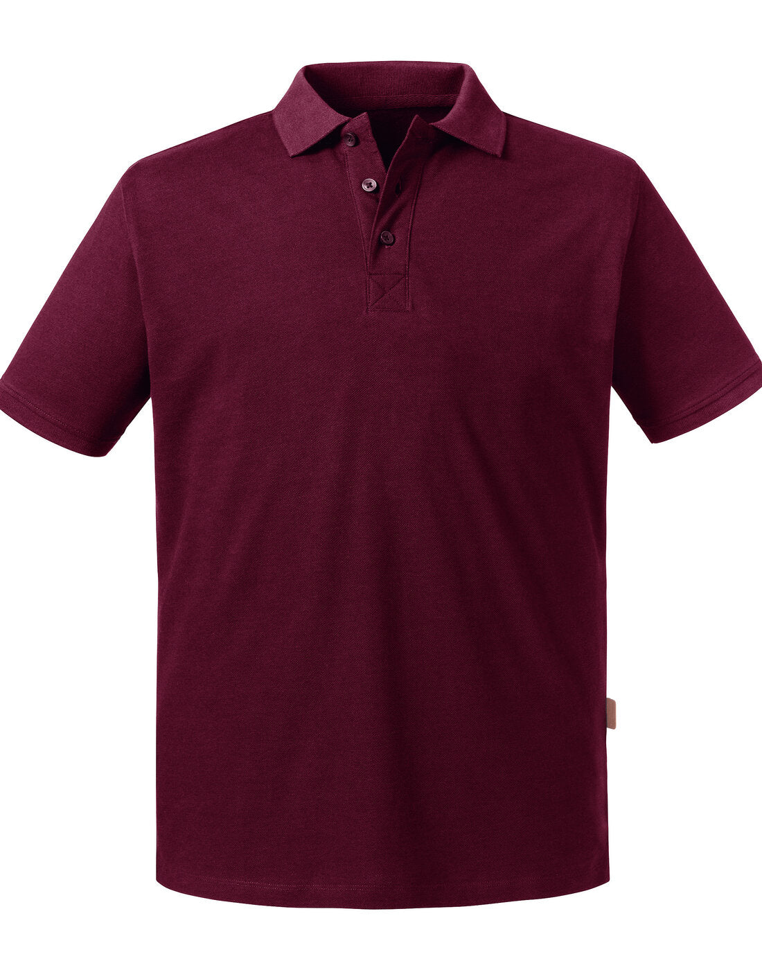 Russell Mens Pure Organic Polo Burgundy