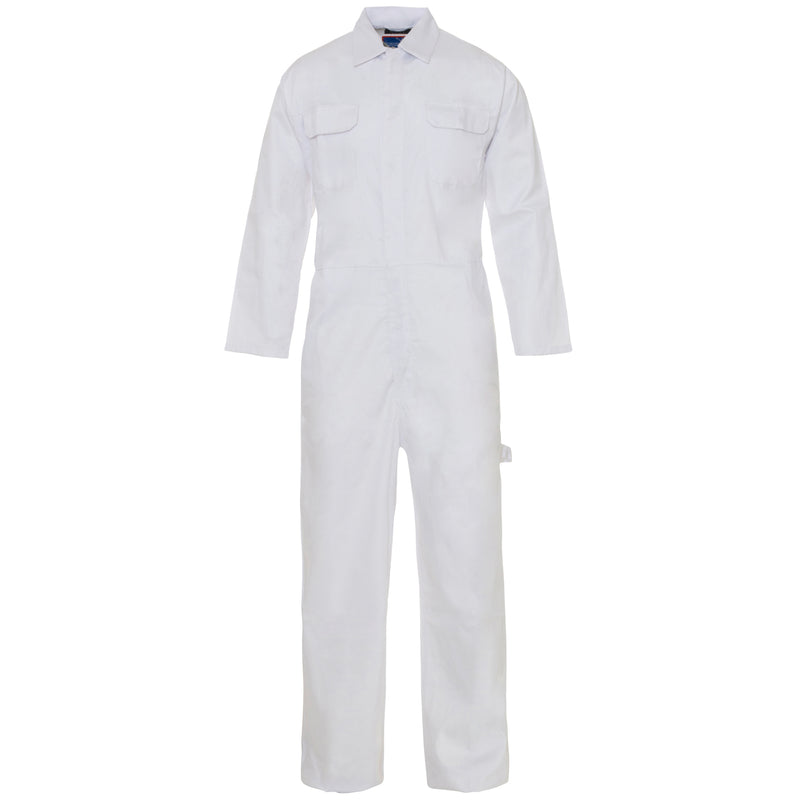 Full-body protection with a Supertouch White Polycotton Coverall Basic.