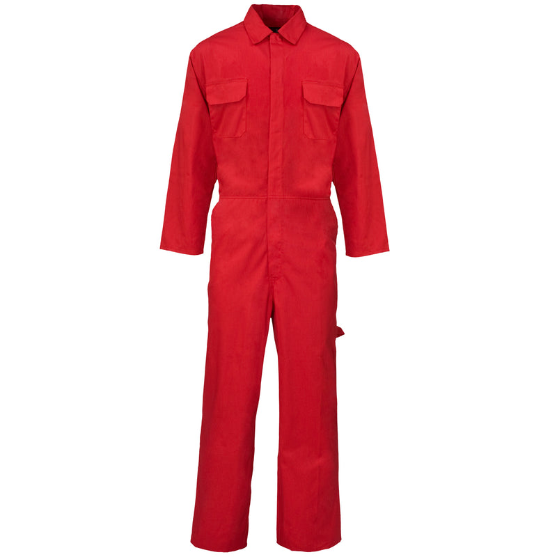 Full-body protection with a Supertouch Red Polycotton Coverall Basic.