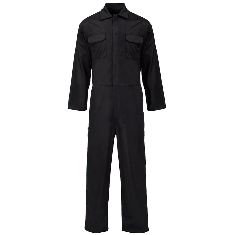 Full-body protection with a Supertouch  Black Polycotton Coverall Basic.