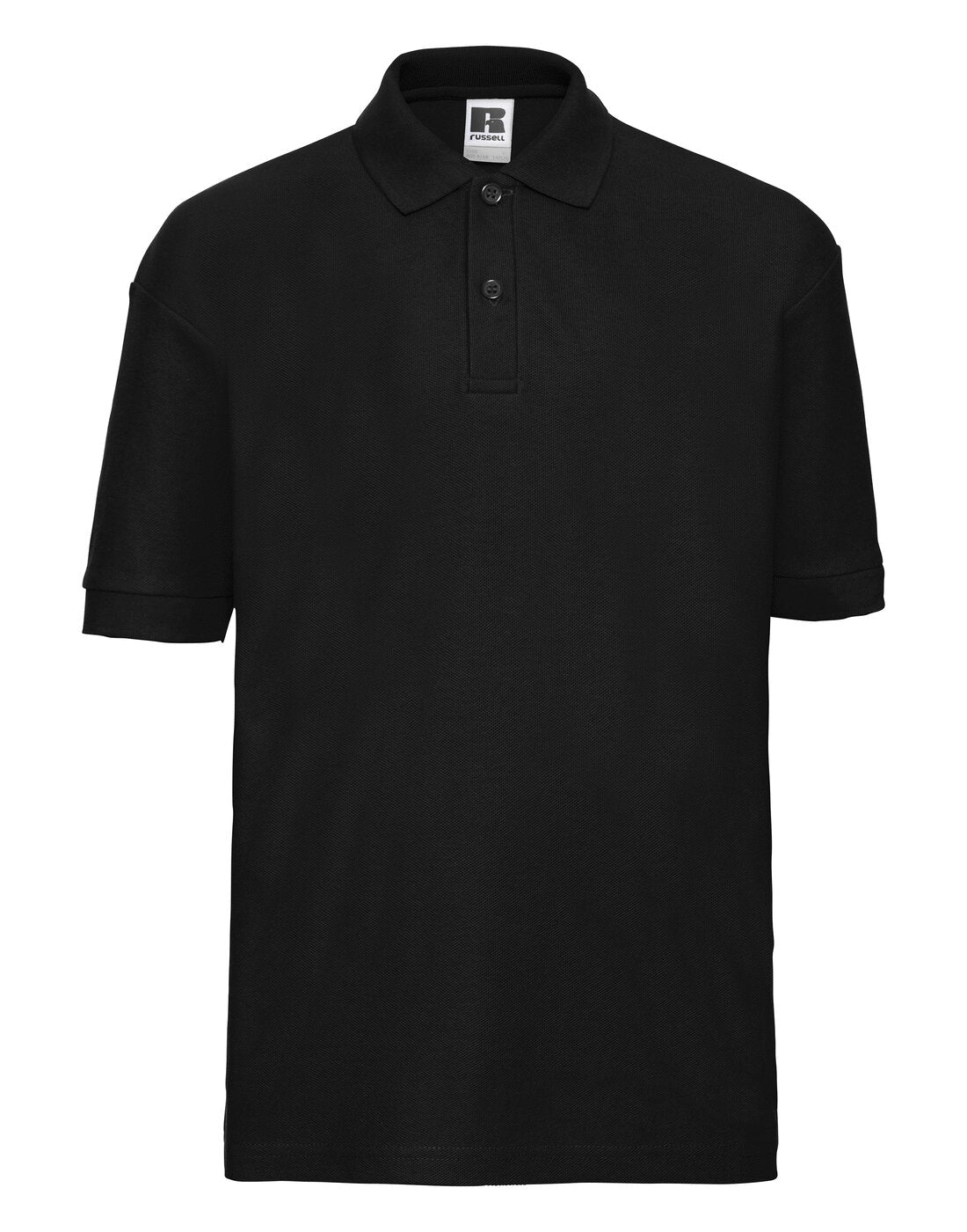 Russell Kids Classic Polycotton Polo Black