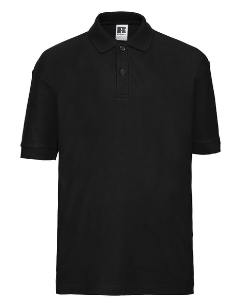 Russell Kids Classic Polycotton Polo Black